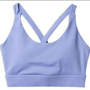 Women's Blue Solid Cross Straps Sports Bra by Body Glove, size M